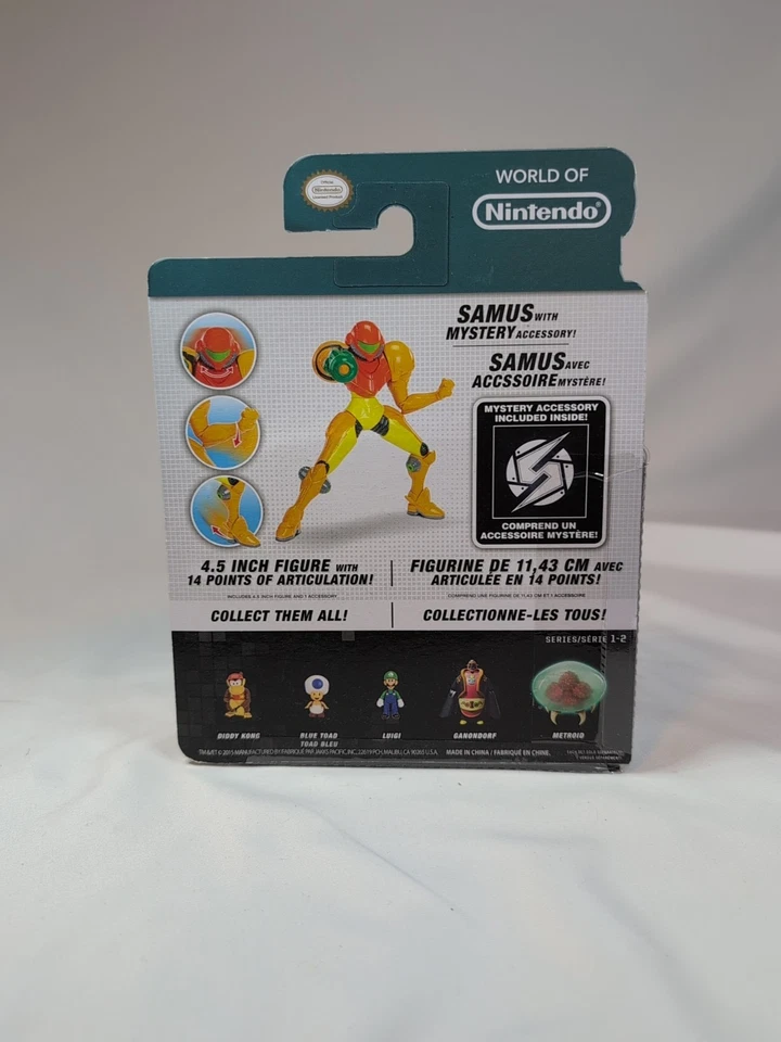 Фигурка Jakks World of Nintendo 2015 Metroid Samus, 4,5 дюйма, серия 1-2. 2015. - Изображение 2 из 2