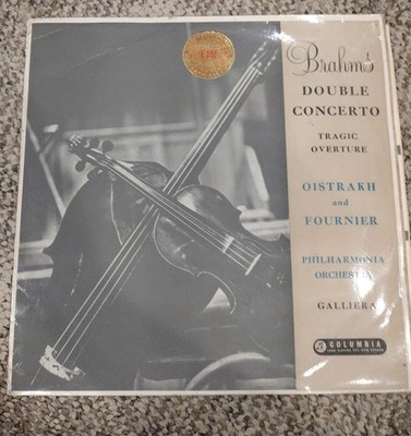 Brahms Double Concerto, Oistrakh & Fournier, Columbia 33 1/3 SAX 2264 Vinyl 1958
