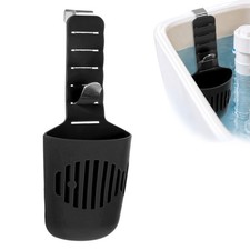 Silicone Toilet Tank Tablet Holder  1-Pack Rustproof Hook, Black