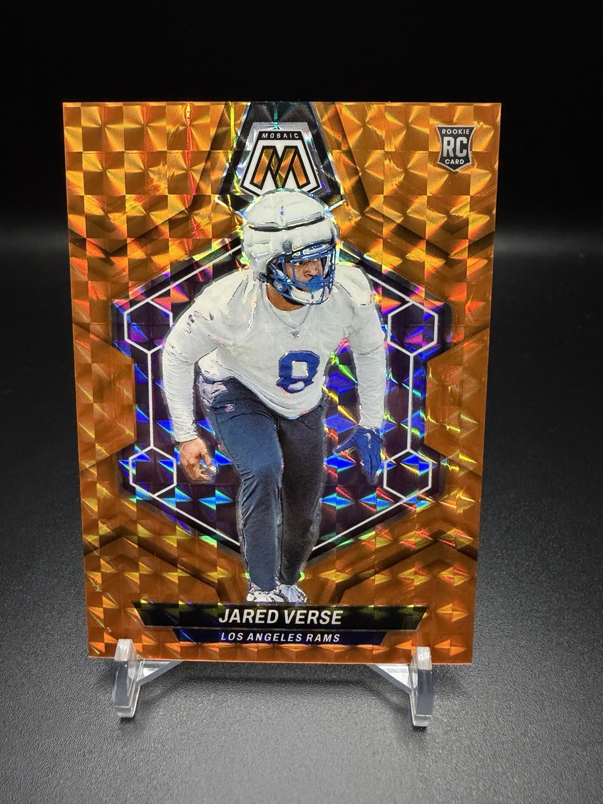2024 Panini Mosaic - Rookies Jared Verse #319 Orange Mosaic Prizm /199 (RC)