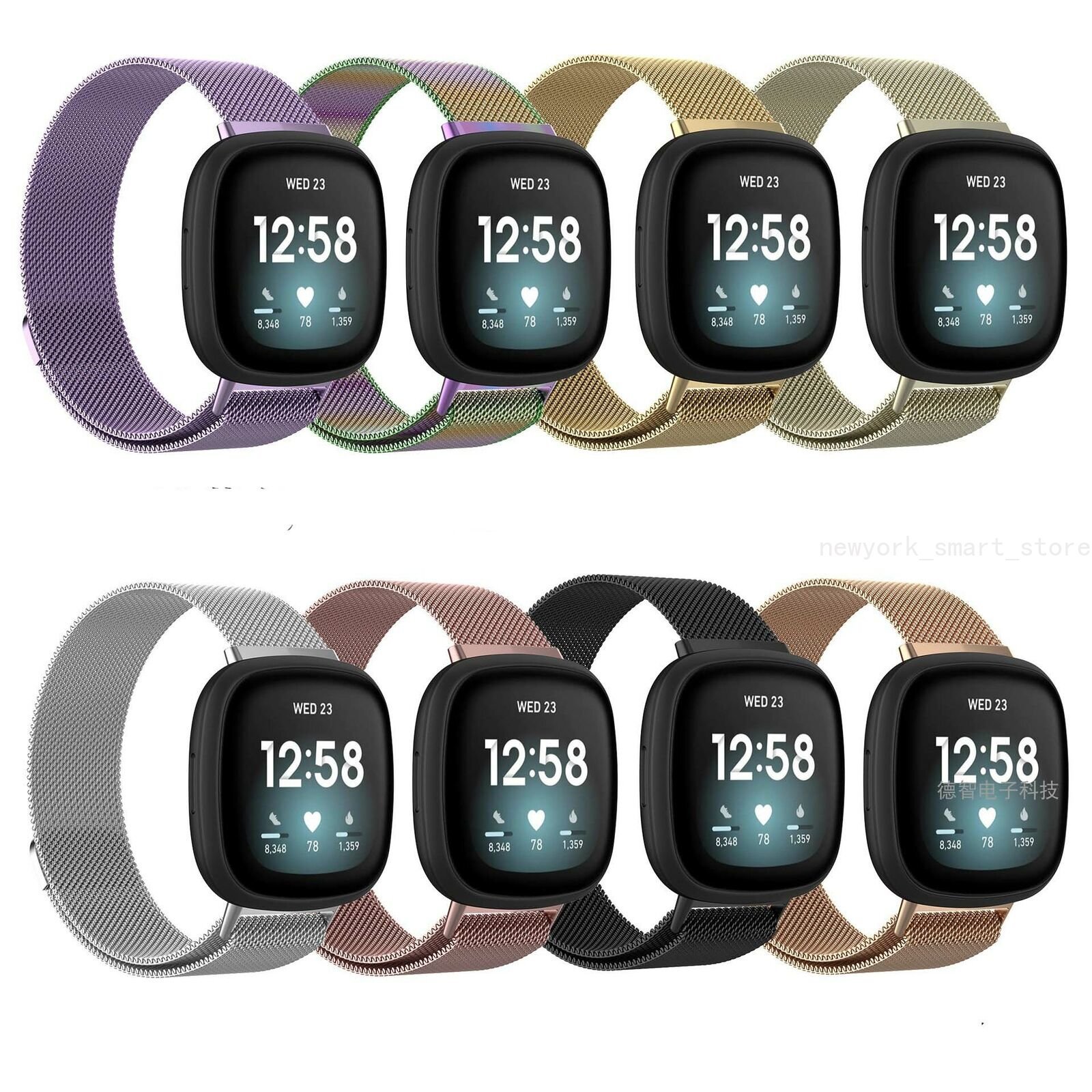 Milanese Fitbit Sense Bands For Fitbit Sense Versa Mesh Loop Watch