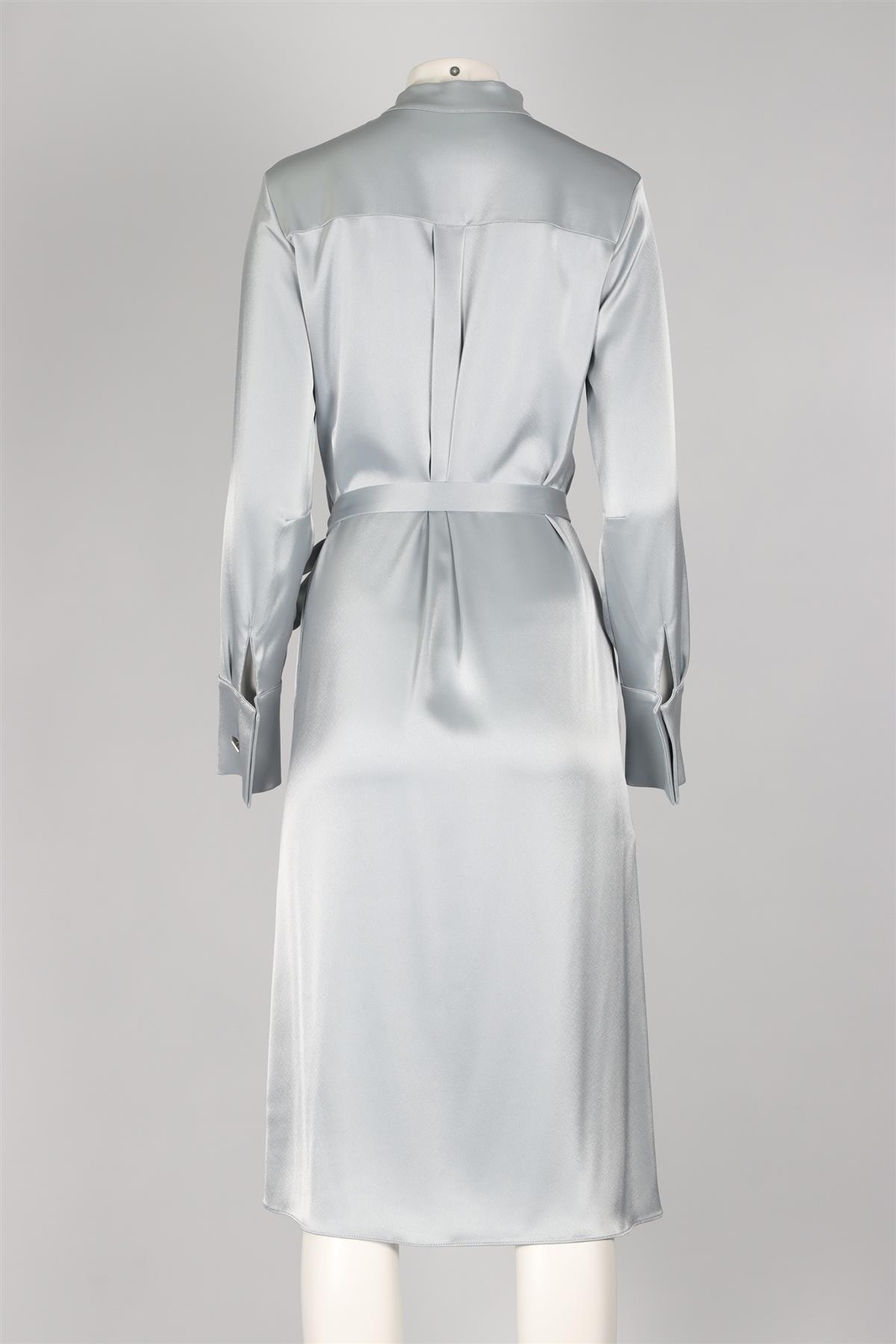 OSMAN LONDON BLUE SATIN MIDI DRESS UK 10 image 4