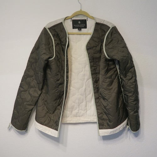 MAISON SCOTCH Neige L Women Outdoor 3 in 1  Hooded Parka Jacket Grey Coat Liner - Picture 3 of 21