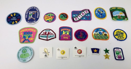 Lot of 21 Girl Scout Patches Circle Round Merit Pins 90s & Bigger Nice - Picture 6 of 8