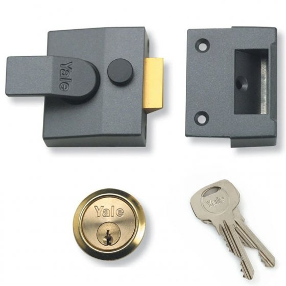 Yale Locks Dark/Grey 630085001702 85 Deadlocking Nightlatch 40Mm Backset Dmg Finish Box - Image 3