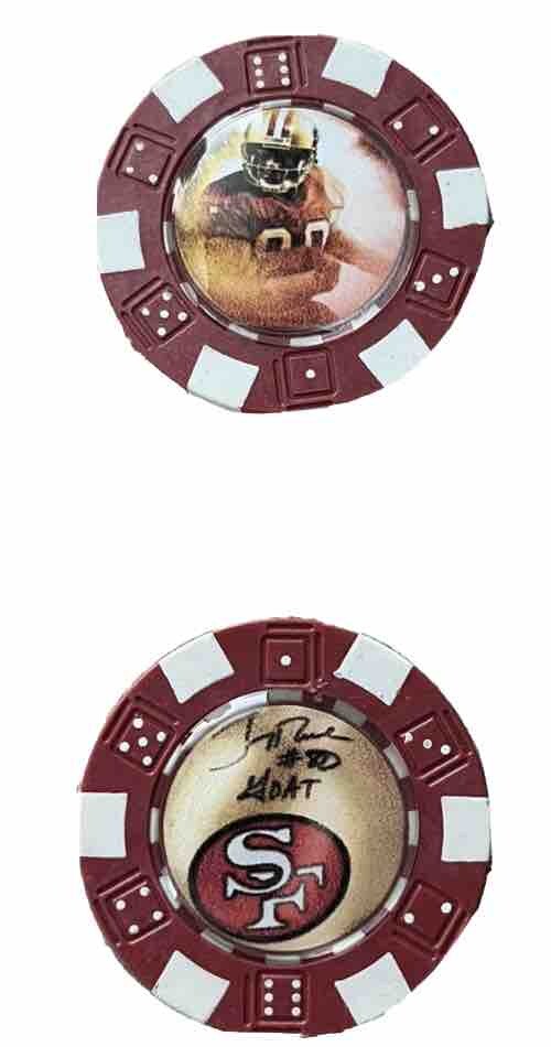 JERRY RICE GOAT - SAN FRANCISCO 49ERS FOOTBALL LEGEND - *SIGNED* POKER ...