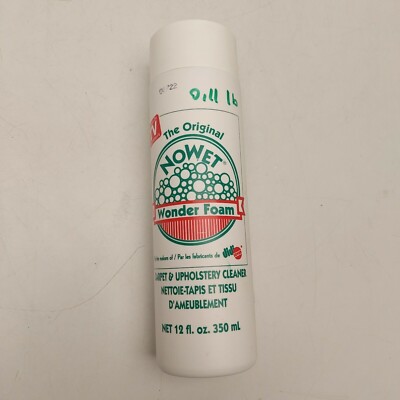 Vintage Original NoWet Wonder Foam Carpet Upholstery Cleaner open but full