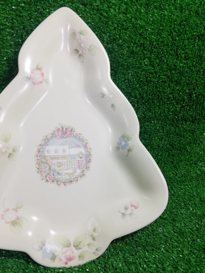 Colección Phaltzgraff Tea Rose - Plato para servir árbol de vacaciones - Gres EE. UU. Foto 4 de 4