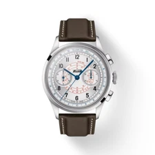 Tissot Telemeter 1938 Silver Dial Brown Leather Strap Watch T142.462.16.032.00