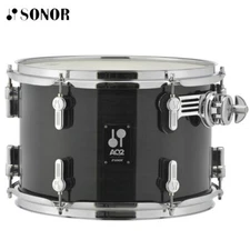 Sonor AQ2 Series 8" x 7" Maple Rack Tom Transparent Satin Black AQ2-0807-TT-TSB
