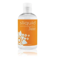 Sliquid SIZZLE Natural Stimulating Lubricant 8.5oz - Water-Based Lube w Menthol