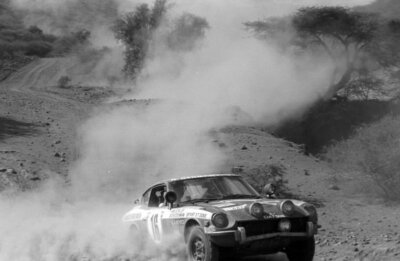 Hans Schuller and Dieter Steinmann Datsun 260Z 1975 Safari Rally Kenya Photo 6