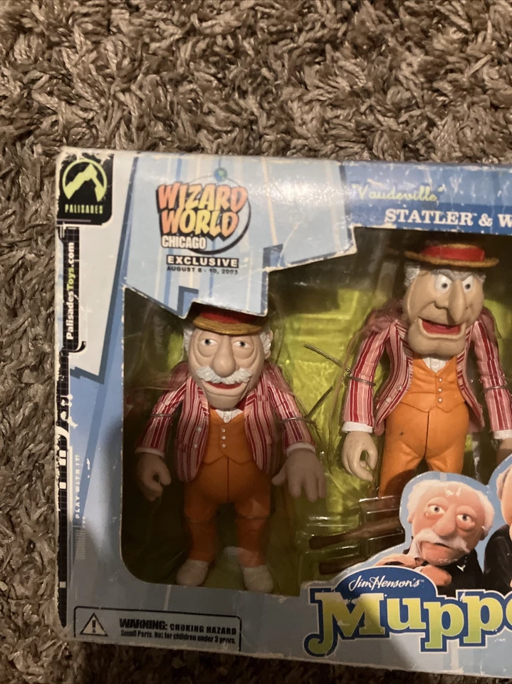 Figura Waldorf 2003 Palisades Toys The Muppets Vaudeville Statler Wizard World  Foto 2 de 4
