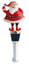 Resin Christmas Santa Wine Bottle Stopper with Bling