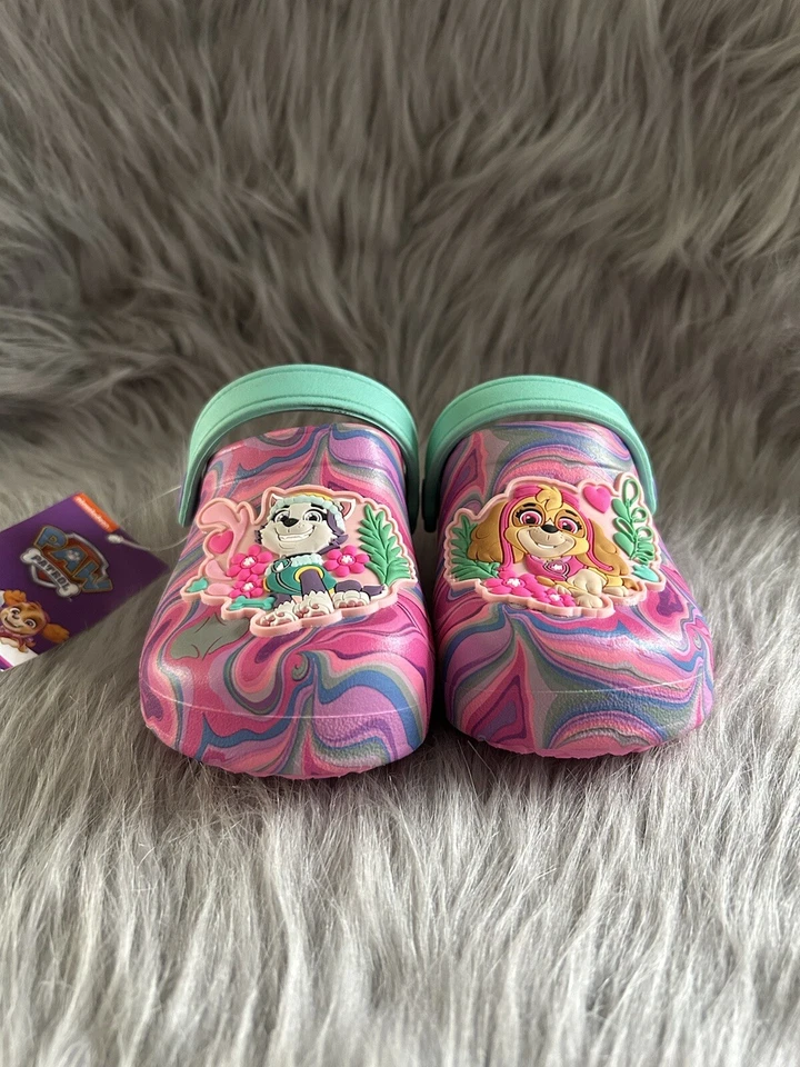 Zuecos Paw Patrol Niñas Pequeñas Talla 5-6 Rosa Sandalias Sin Cordones Zapatos Foto 2 de 4