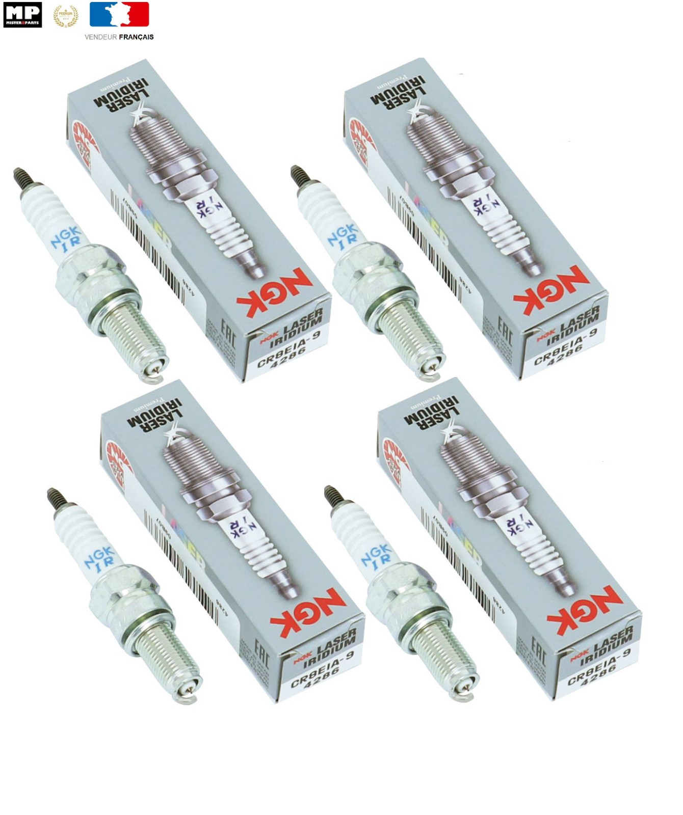 Bougies NGK CR8EIA-9 Iridium Suzuki DL 650 ABS V-Strom 2011 2012 2013 2014 2015 2016