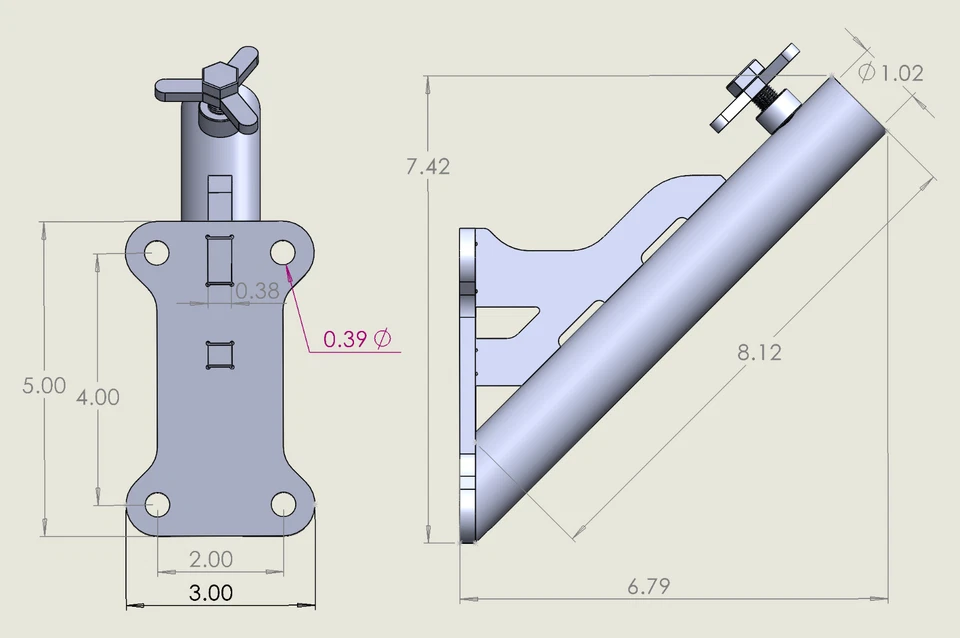 Soporte de poste de bandera de acero inoxidable de alta resistencia EVERMOUNT HECHO EN EE. UU. Modelo # 2 Foto 3 de 4