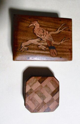 Two Wood Inlay Boxes