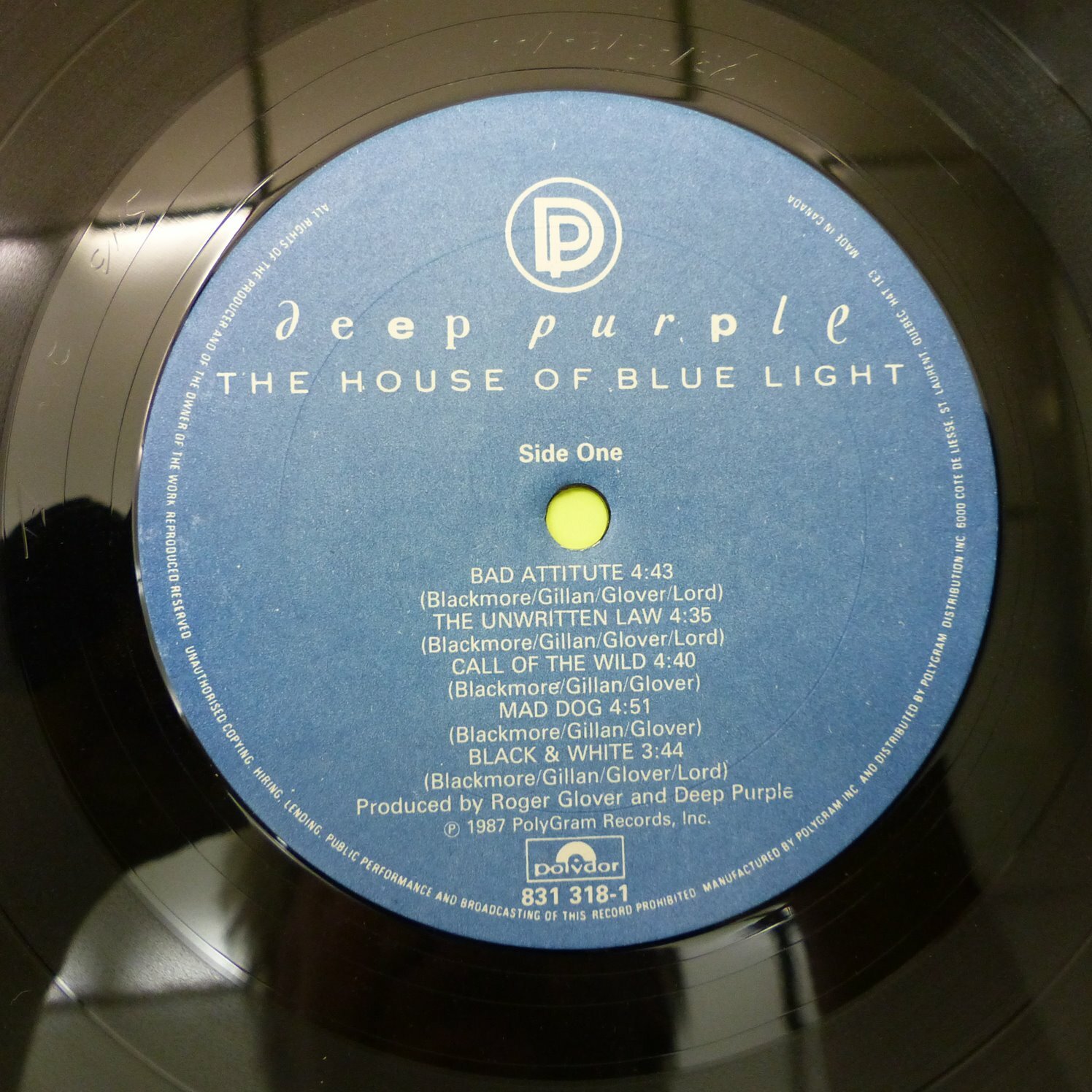 Deep Purple the house of blue light LP Record Vinyl Album 12" eBay