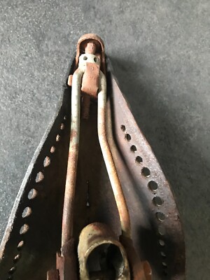 Selle Vintage L.F. Pearl Pour Vélo De Course - Cuir Noir - Années 1950 - Eroica