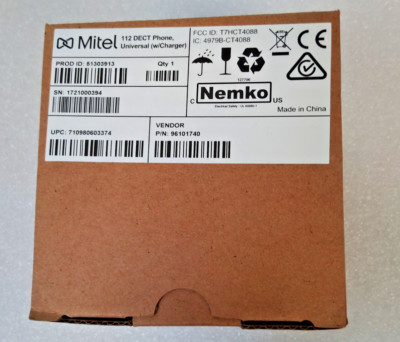 Mitel 112 DECT Phone Universal W/ Charger 51303913