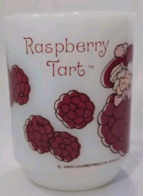 Fire King Raspberry Tart Mug Anchor Oven proof 8oz Strawberry Shortcake Cup 1980