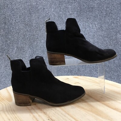 Dr Scholls Boots Womens M Ankle Booties Block Heels Black