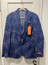 TALLIA Men's Slim Fit Paisley Blazer Dinner Jacket Size Small 36-38 Sport Coat