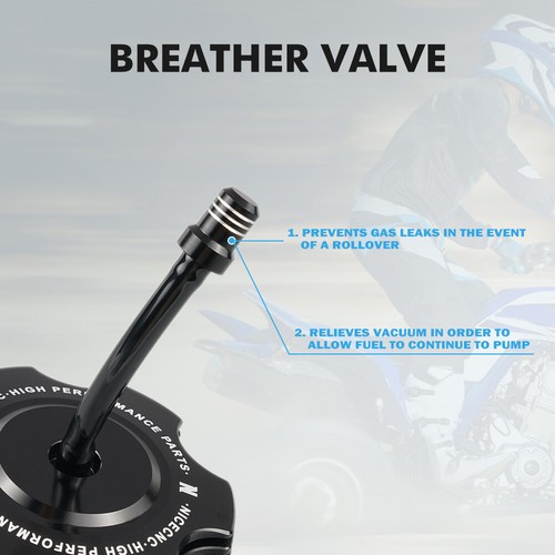 NICECNC Fuel Tank Gas Cap With Breather Valve For Yamaha Raptor 660 350 250 125 - Picture 4 of 7