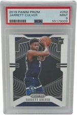 PSA 9 Jarrett Culver 2019 Panini Prizm Base Rookie Card Timberwoves RC #252. rookie card picture