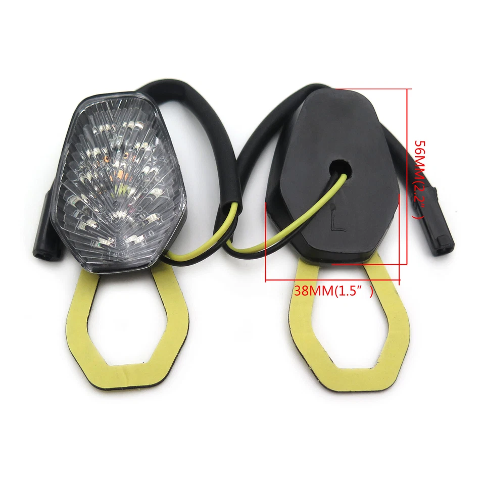 Clear Led Turn Signal Lights For Suzuki Gsxr 600 750 1000 2001 2002 2003 2004 - Image 2 of 4