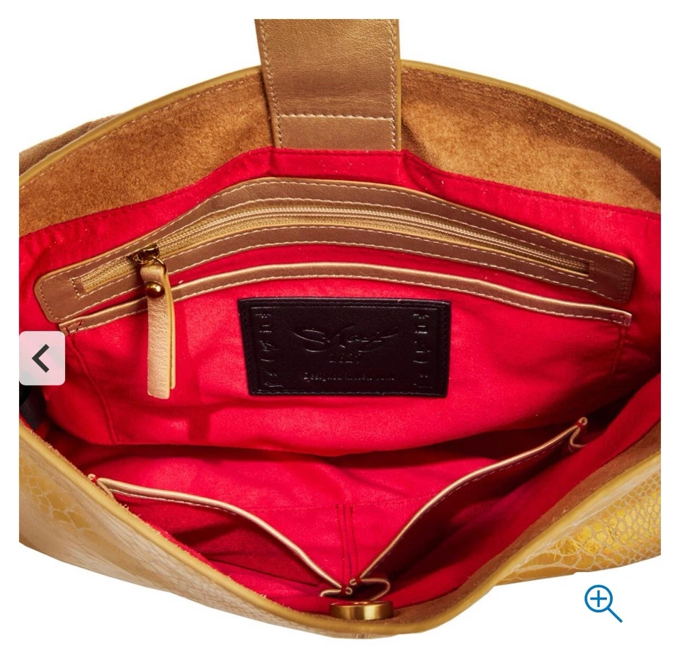 Bolso Mensajero Sharif Legacy Cuero Acanalado Museo Solapa - Denim Floral Foto 2 de 4