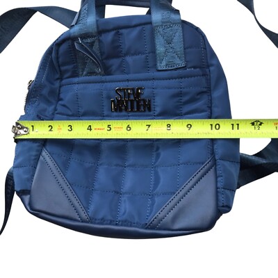 New Steve Madded Blue Quilted Backpack Bag NWOT | eBay display picture 3