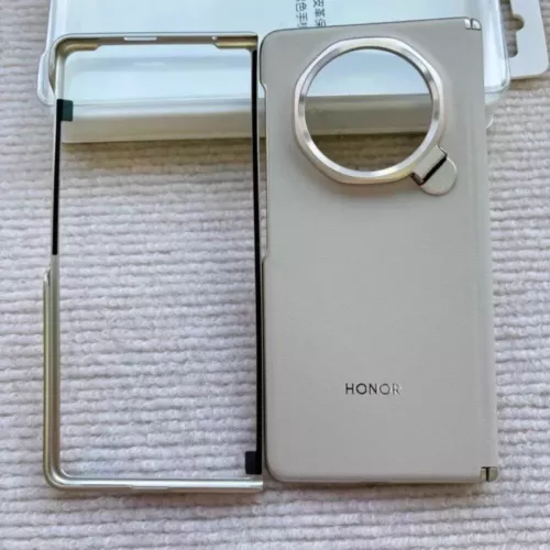Nuevo Original Lujo Cuero PU Estuche Trasero y Cubierta de Marco Lateral para HONOR Magic V3 - Imagen 15 de 21