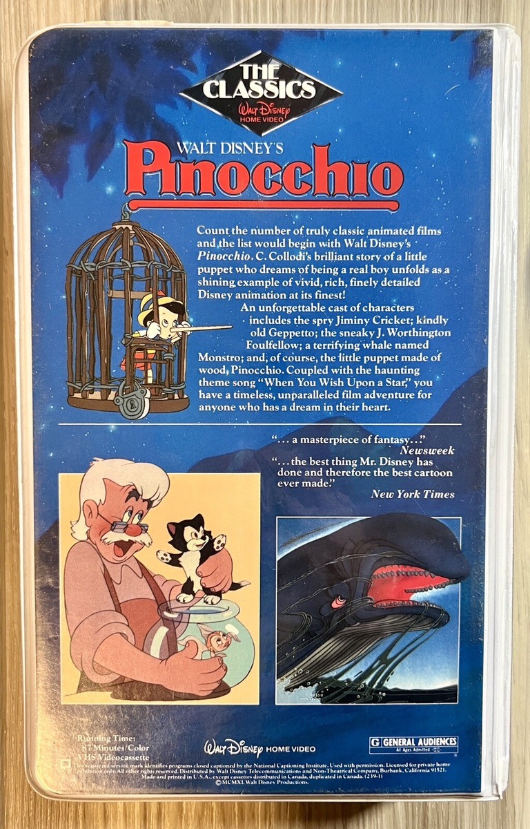 その他 Pinocchio [VHS] Walt Disney's Pinocchio VHS The Original Animated Classic