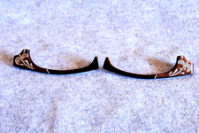 vintage eyeglasses browline aluminum brow pair brown 46