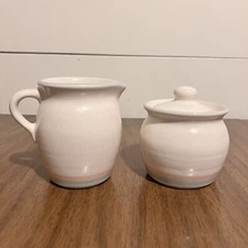 Pfaltzgraff Cream and Sugar Dish Pink Aura With Lid Pink & Blue Stripes