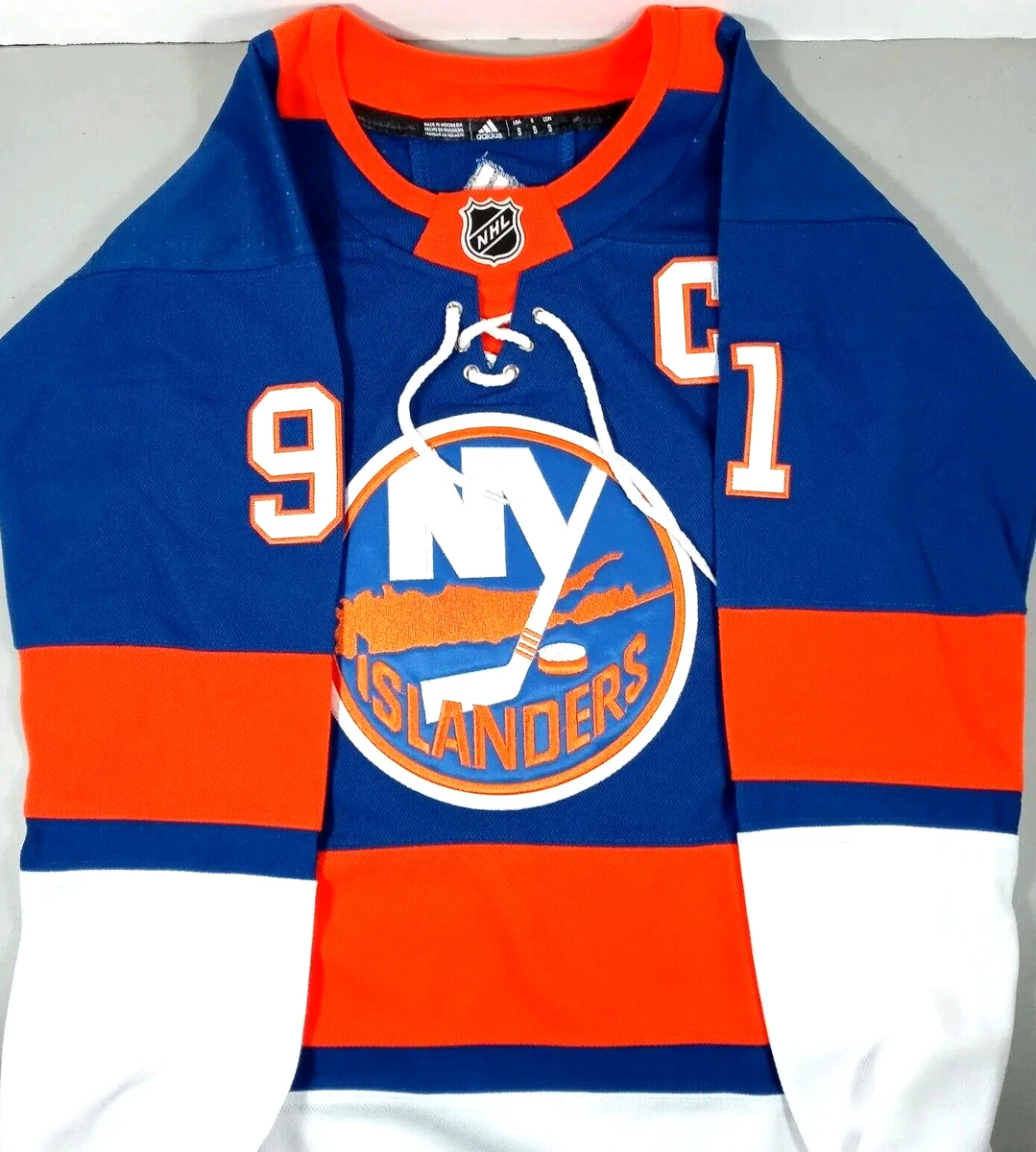 New York Islanders John Tavaras 91 Jersey ADIDAS NHL Hockey Captain Size Small S
