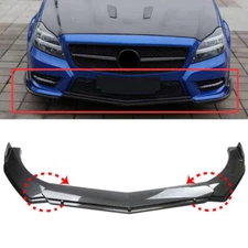 For Benz Car Front Bumper Lip Chin Spoiler Splitter Body Kit Carbon Fiber Look