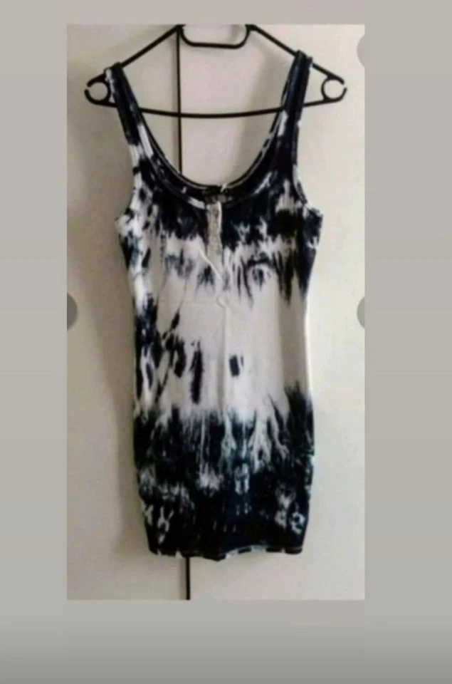 Robe Tee Shirt  Fine Moulante ZARA Noire Et Blanche Femme Taille 38 , M 🖤 - Photo 4/4
