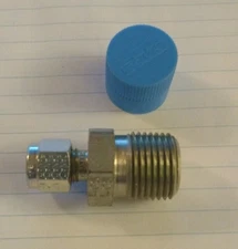 (10) Tube Fittings  1/4" Tubing - 1/2" NPT Male Pipe  Parker 4-8-FBZ-S