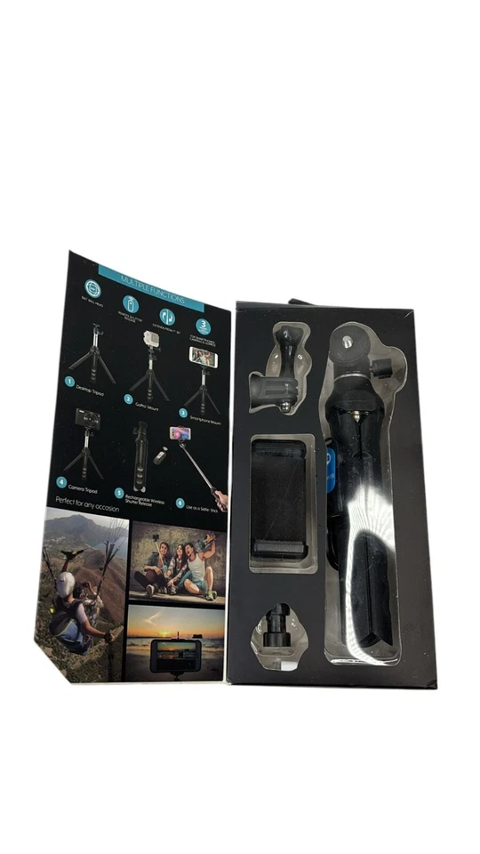 Trípode multipode Bower 6 en 1 palo selfie con control remoto Bluetooth BSP-SLFEKIT1BL Foto 3 de 4