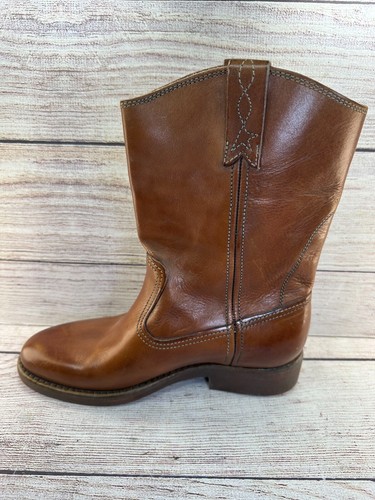 Golden Goose Cowboy Pull On Western Boots Womens Size EU 37 US 7 Brown Leather - Picture 7 of 14