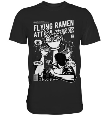 Flying Ramen Attack T-Shirt | Japanese Japan Anime Manga Kaiju Nudeln