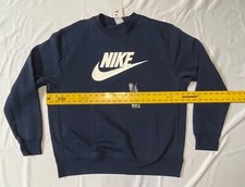 NIKE Men NSW Club Fleece Graphic Crew Midnight Navy DQ4912 410 - LARGE NEW
