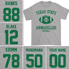 Texas State Armadillos TSU Football Necessary Roughness Movie 1990s Jersey Shirt