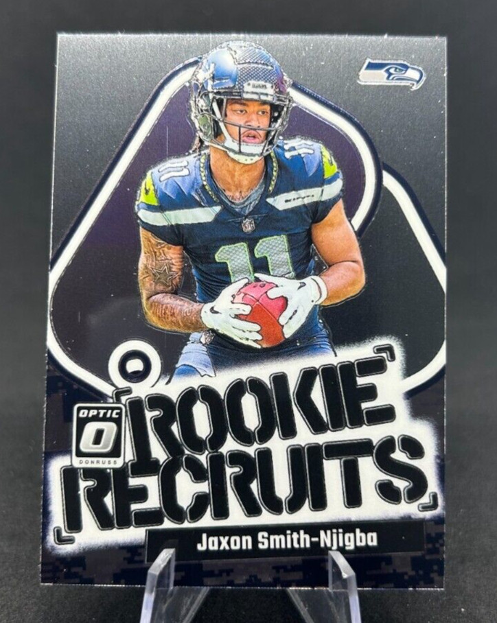 Jaxon Smith-Njigba 2023 NFL Panini Optic Base Rookie Recruits RC #12 Seahawks DC