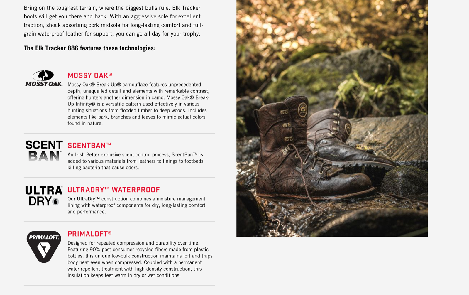 irish setter elk tracker 886