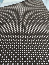 BTY x 44" PALE PINK POLKA DOTS on Brown Background FCI CLASSIC COTTONS Fabric