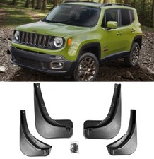 4 Pc Front Rear Set Generic Splash Mud Guards Flaps Fit 15-up Jeep Renegade 4 Pc Front Rear Set Generic Splash Mud Guards Flaps Fit 15-up Jeep Renegade